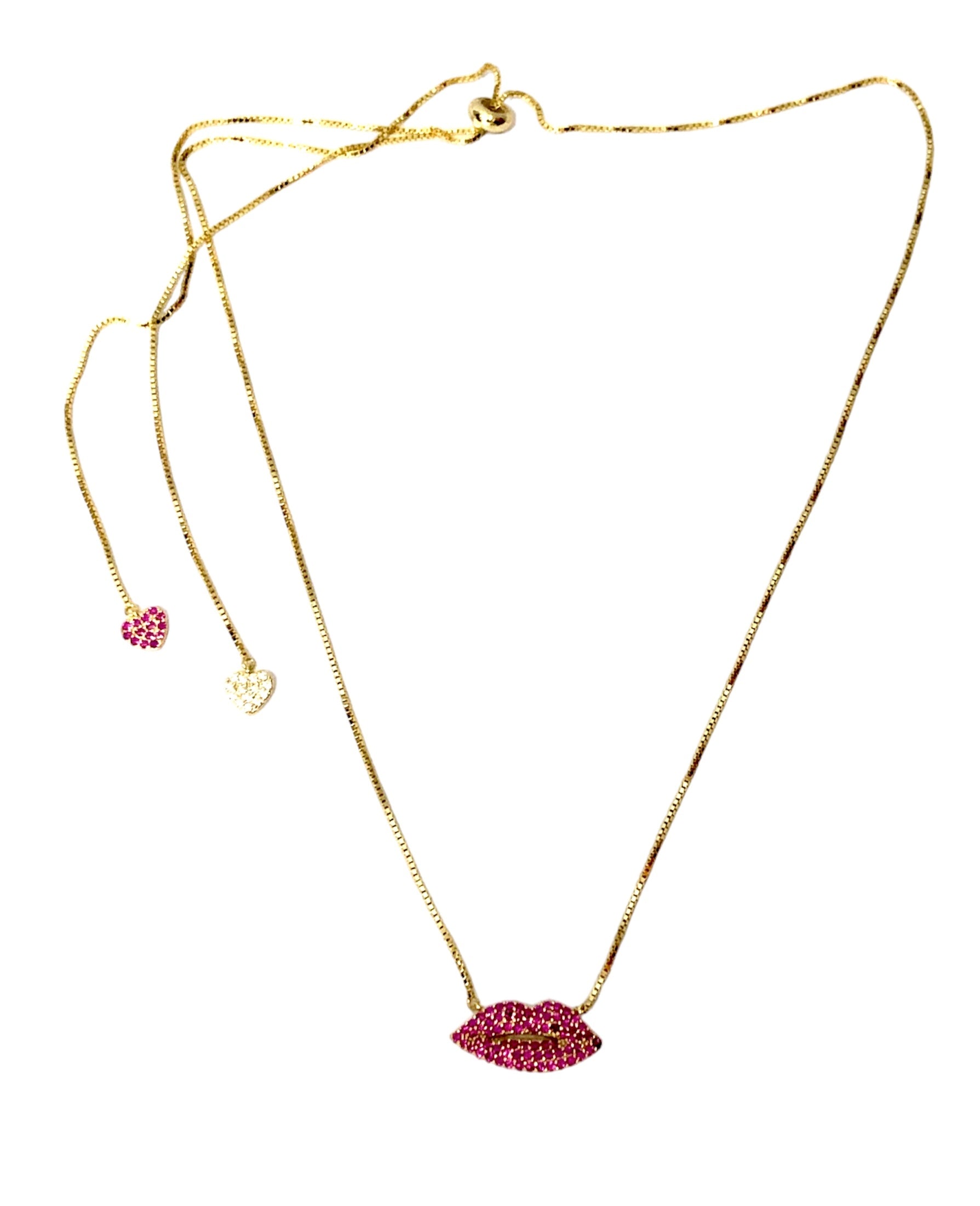 Collana saliscendi con labbra