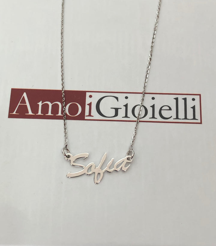 Collana nome personalizzato in oro 18kt