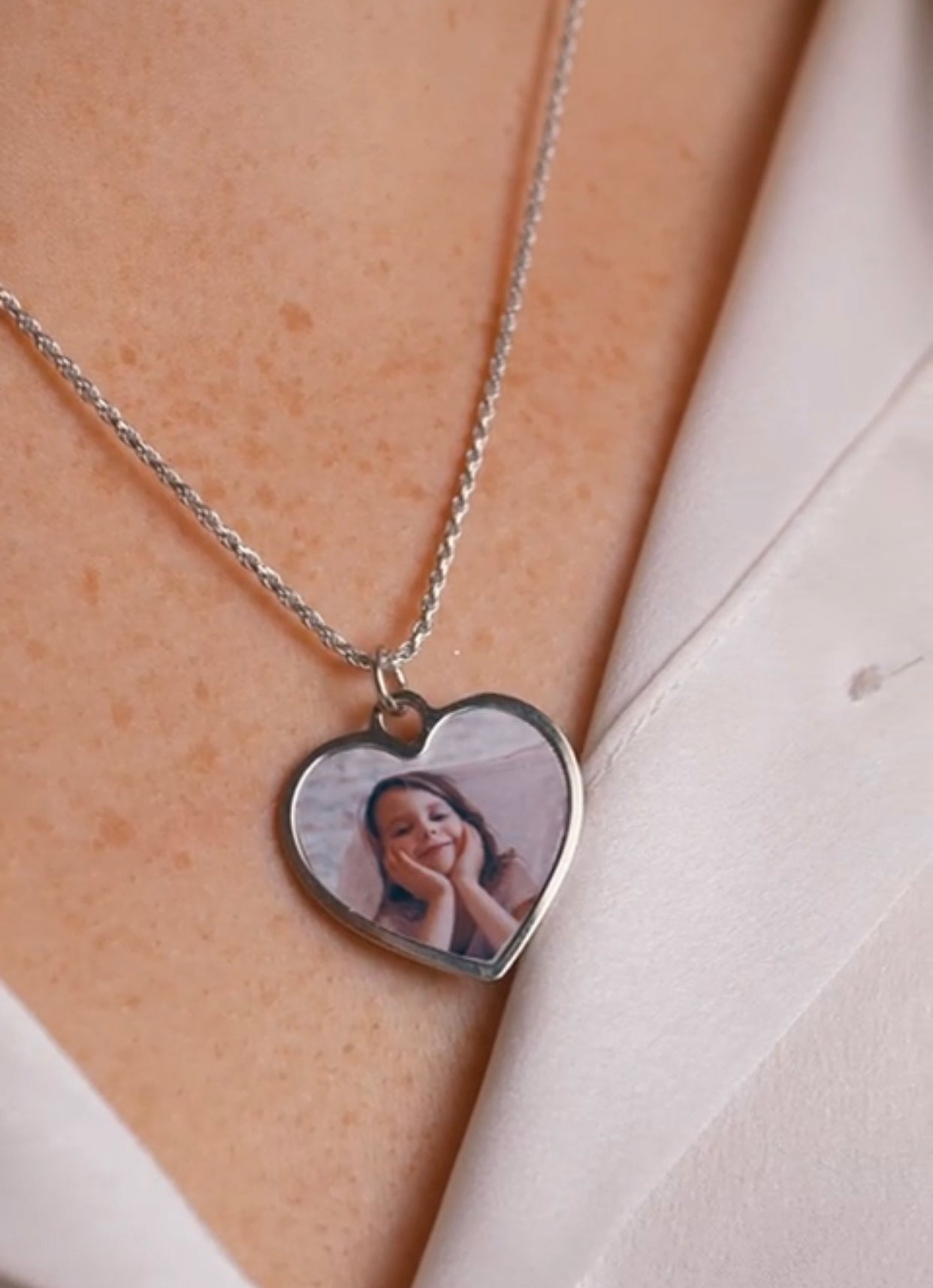 Collana foto personalizzata forma cuore