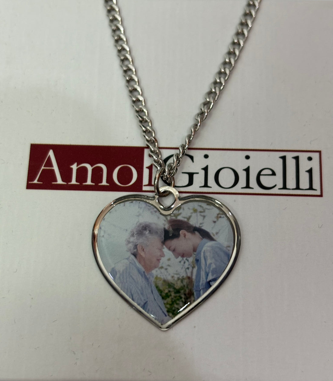 Collana foto personalizzata forma cuore