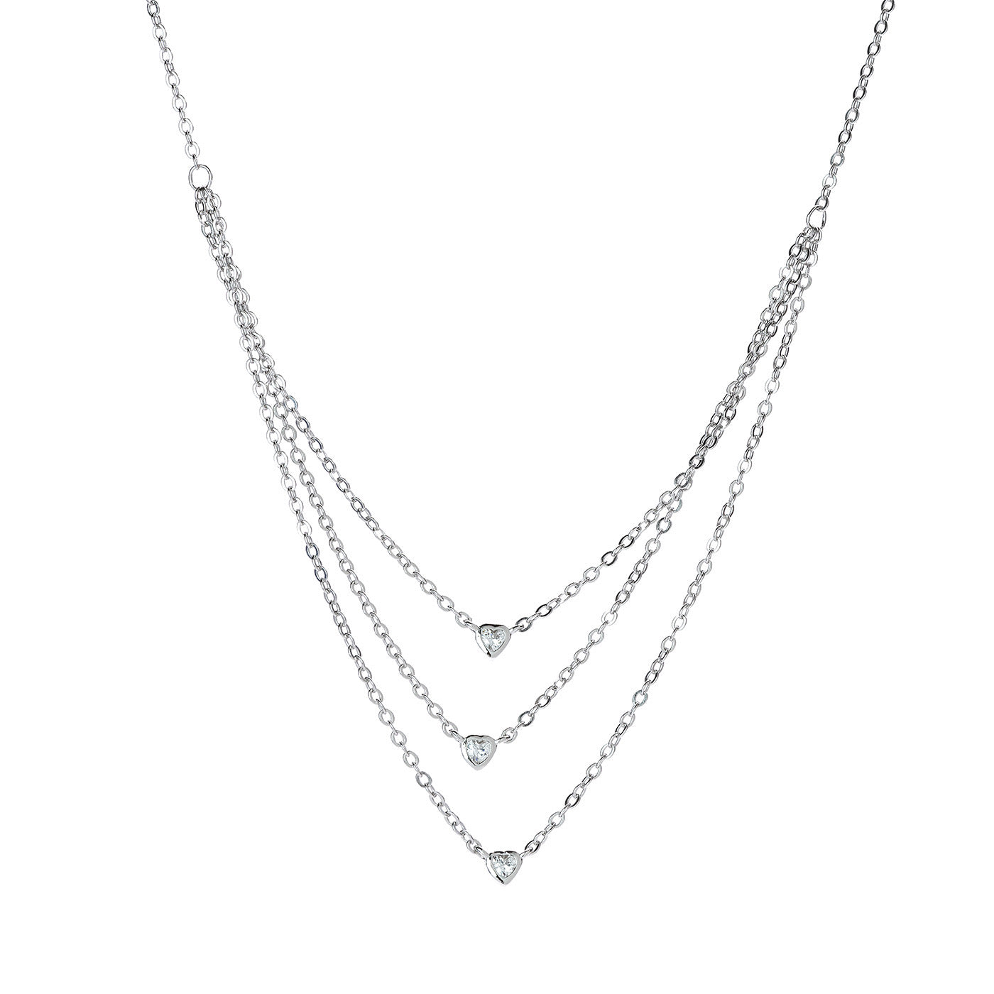 Collana multifili cuoricini