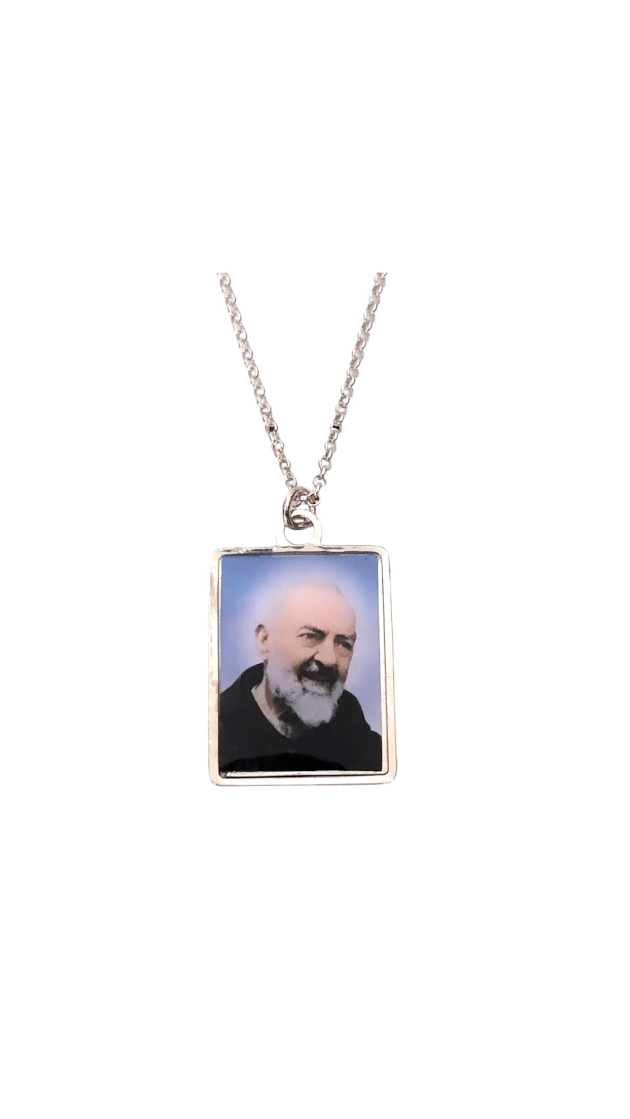 Collana foto Padre Pio