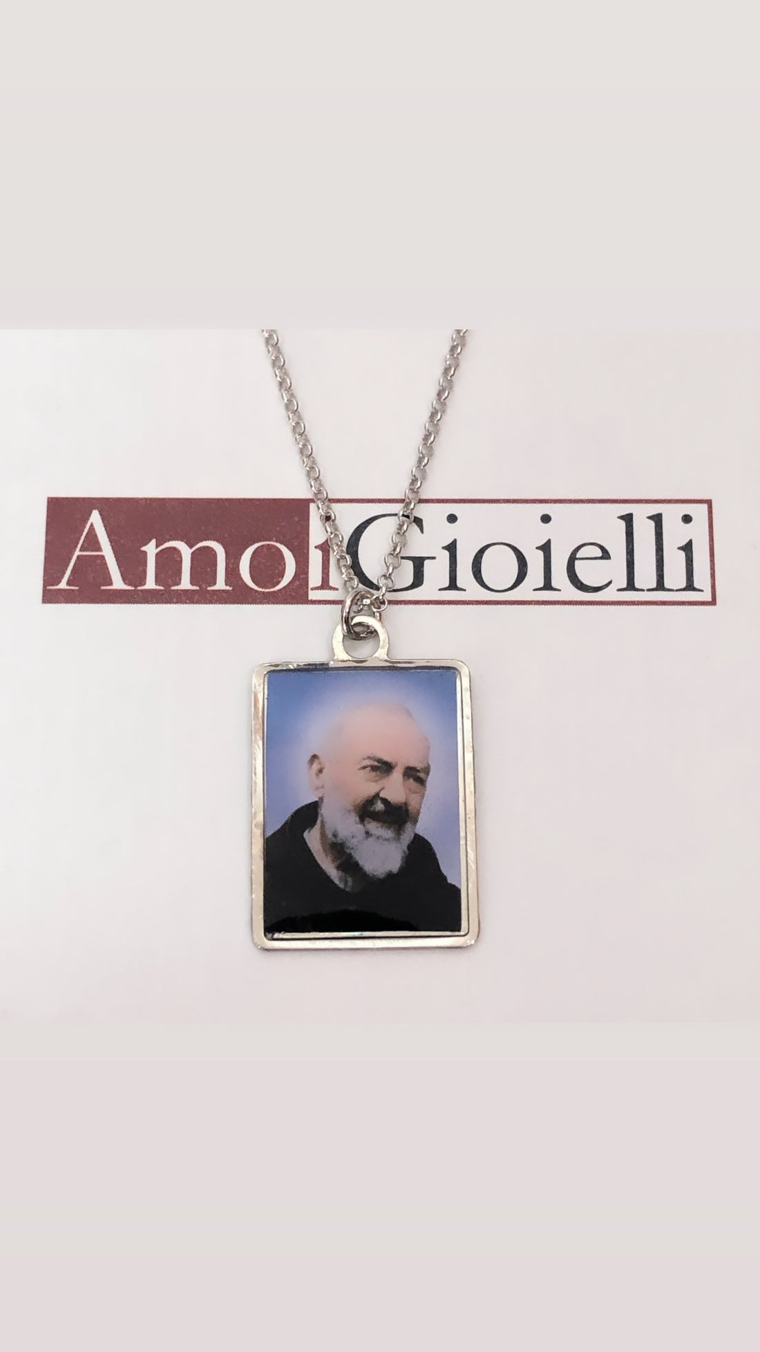 Collana foto Padre Pio