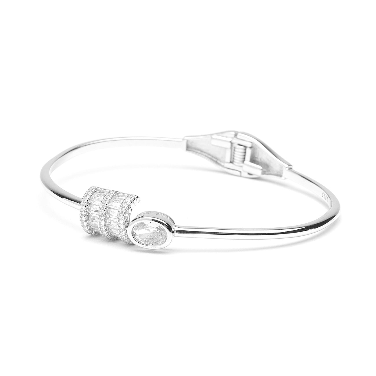 Bracciale rigido con baguette