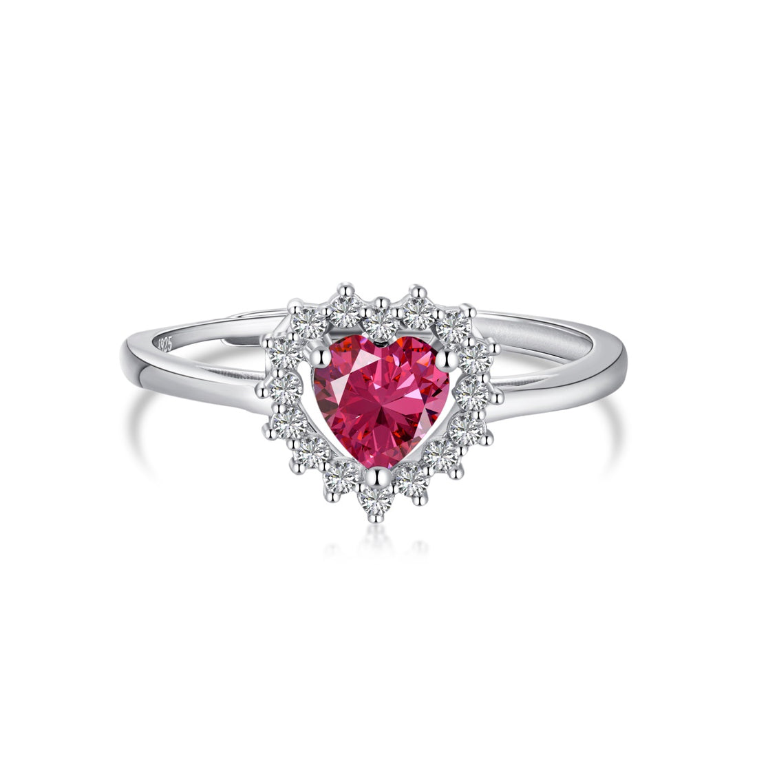 Anello con cuore rosso