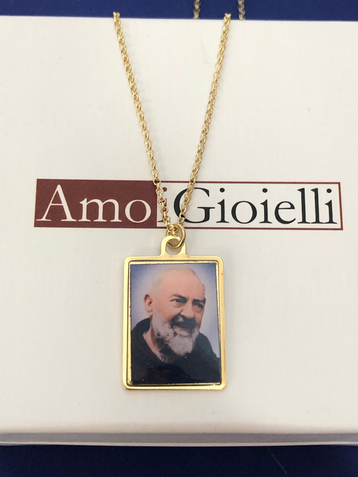 Collana foto Padre Pio