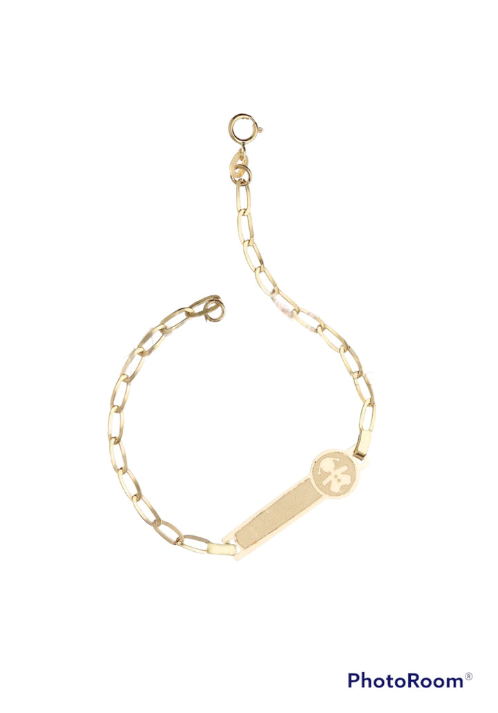 Bracciale da bambino personalizzato con nome in oro 18kt