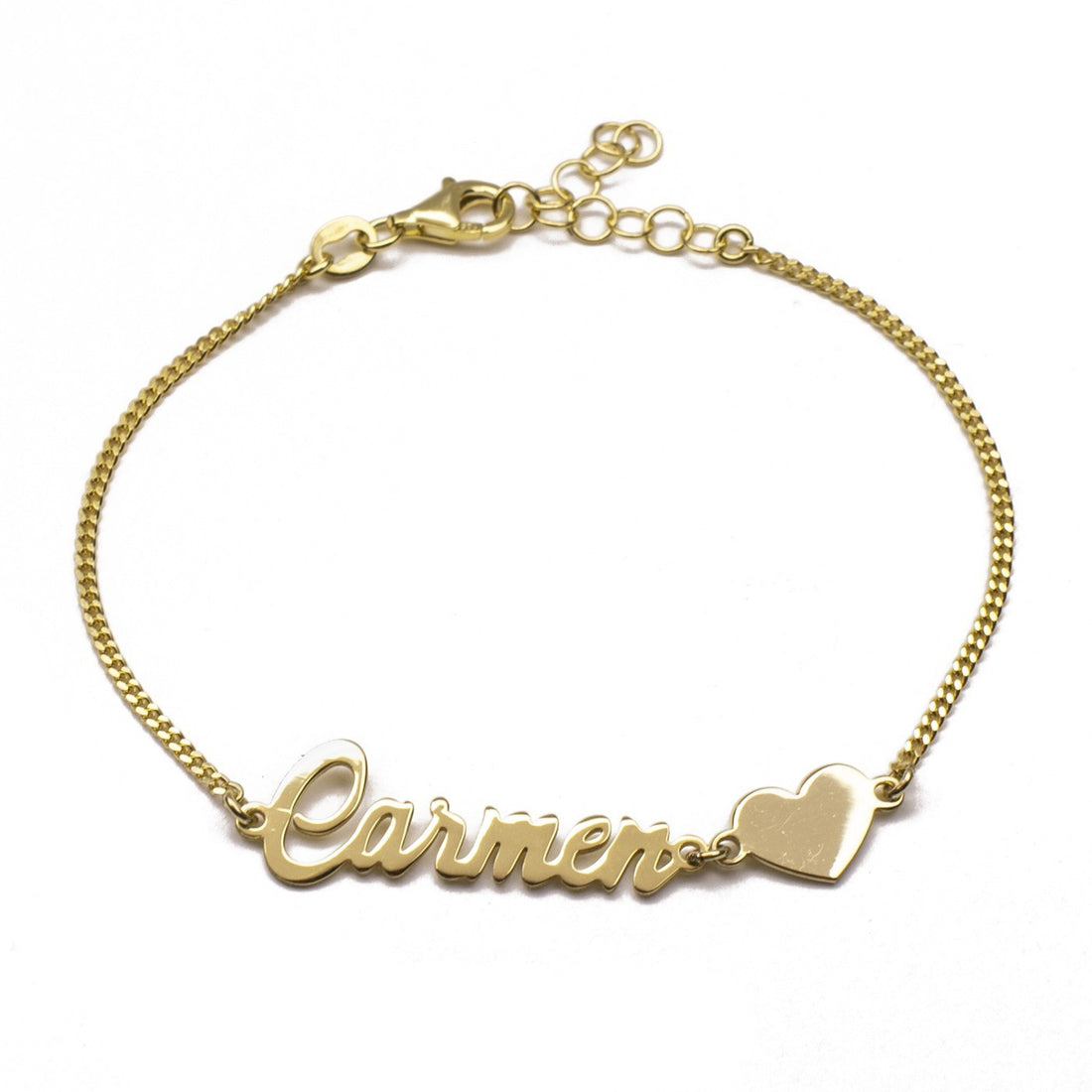 Bracciale nome con cuore