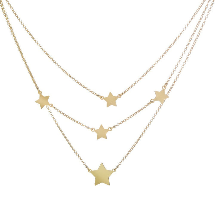 Collana tre fili con  stelle