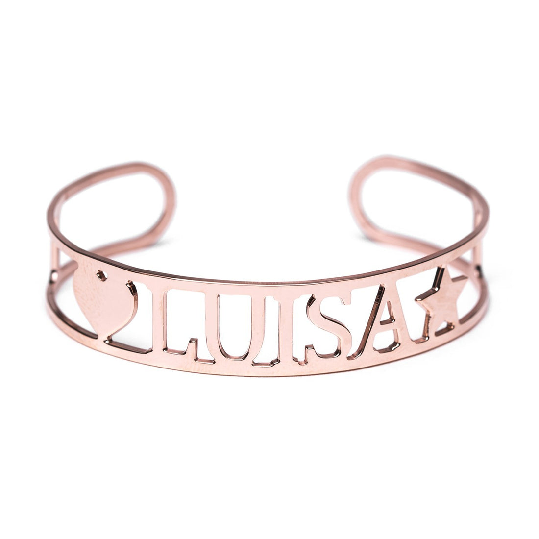 Bracciale cuore nome stella