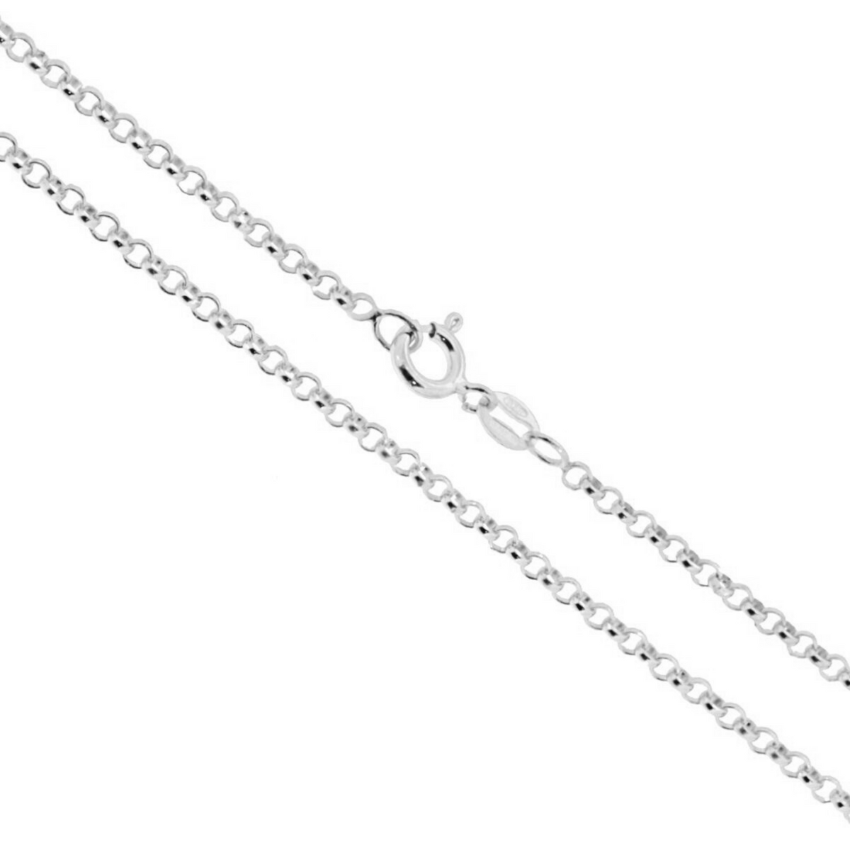 Collana a catena regolabile in argento sterling senza nichel, 22-24 pollici - Italia Collana a catena regolabile in argento sterling senza nichel, 22-24 pollici - Italia