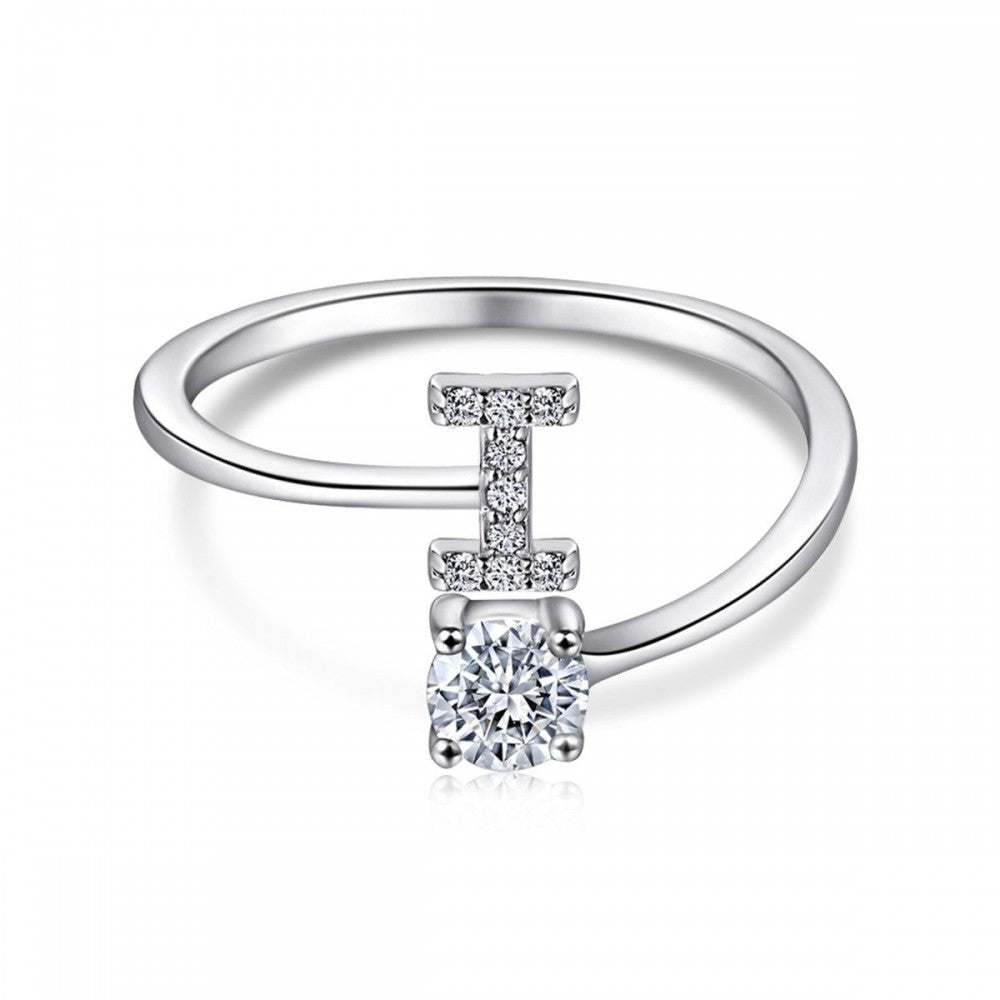 Anello regolabile lettera e punto luce