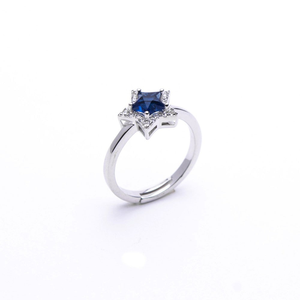 Anello regolabile stella blu