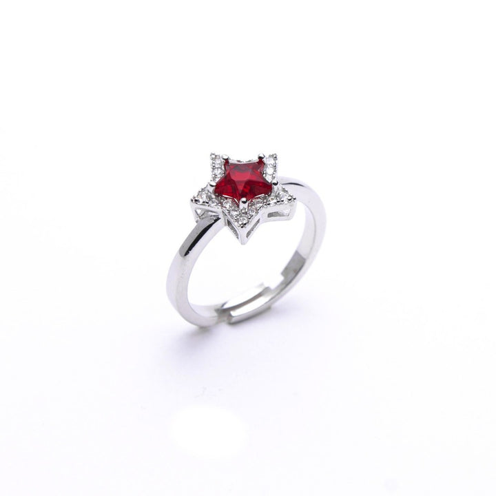 Anello regolabile stella rosso