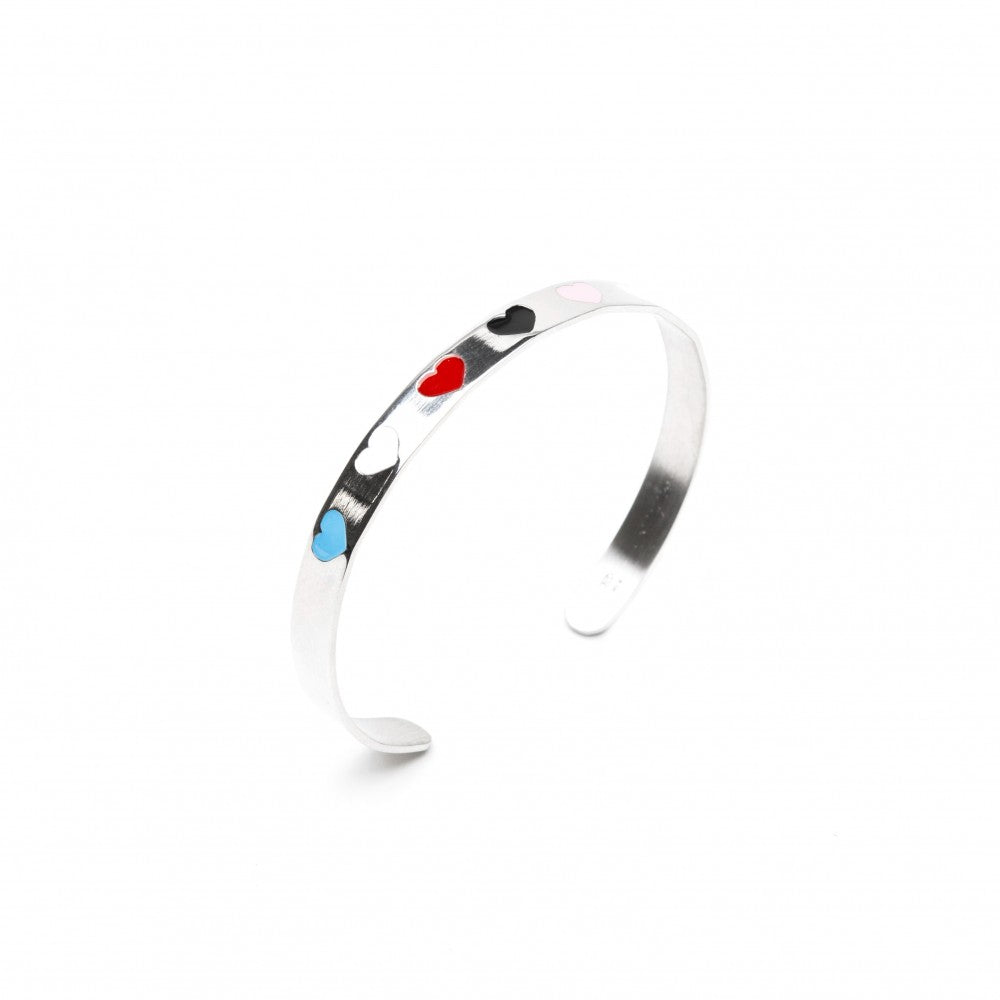 Bracciale cuoricini multicolor