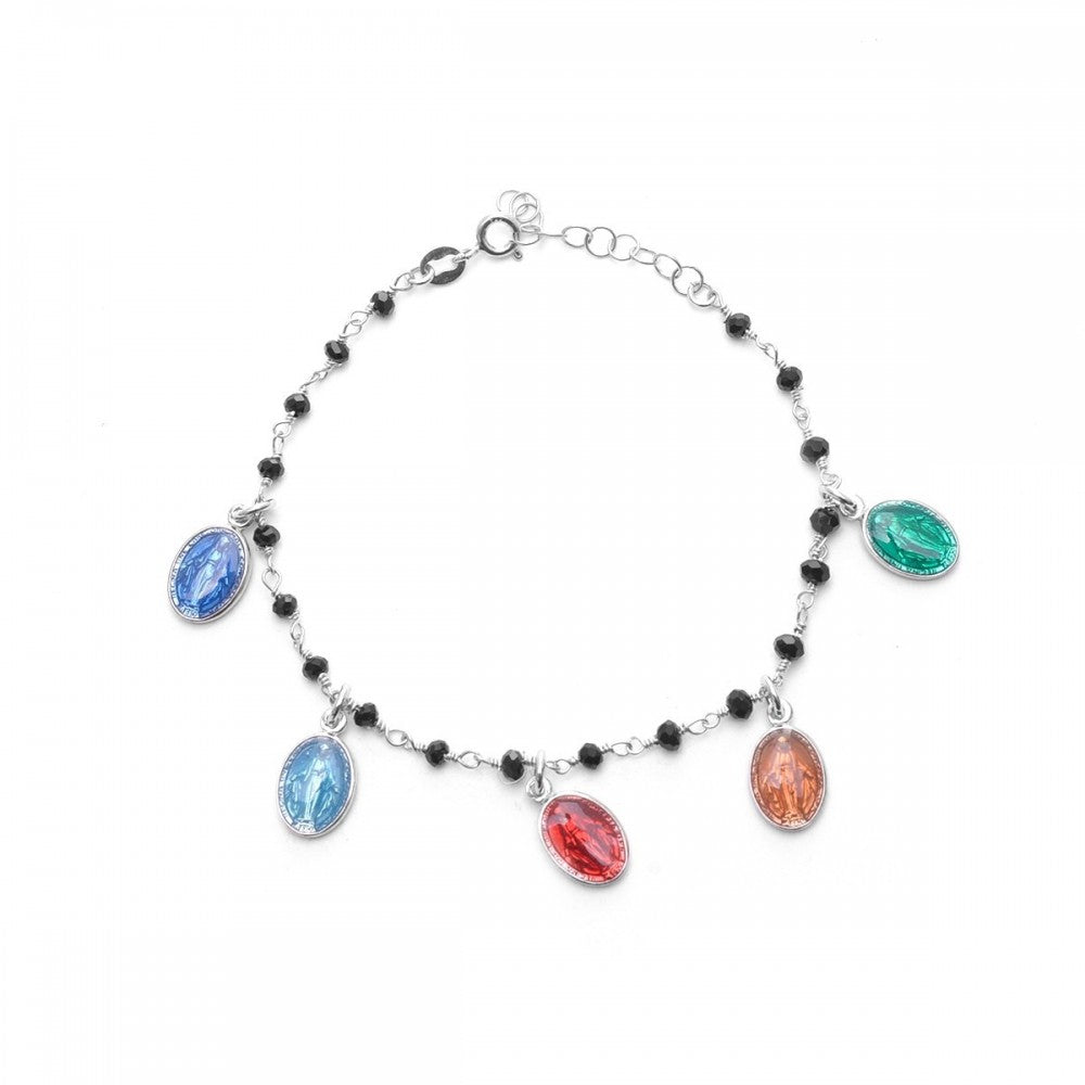 BRACCIALE MADONNINE & PIETRE NERE