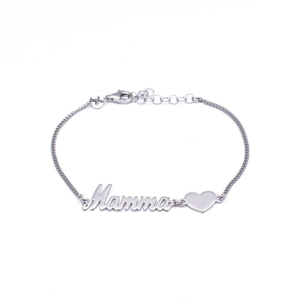 Bracciale Mamma con cuore liscio