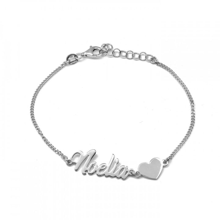 Bracciale nome con cuore