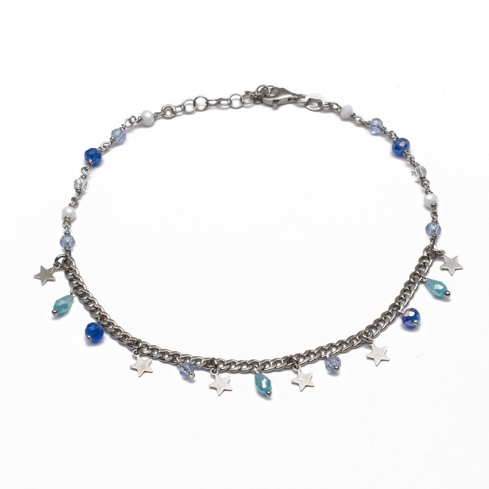 Cavigliera In Argento 925 Con Farfalla Blu Per Donne – Gioiello Regalo Anallergico Per Ragazze - 3