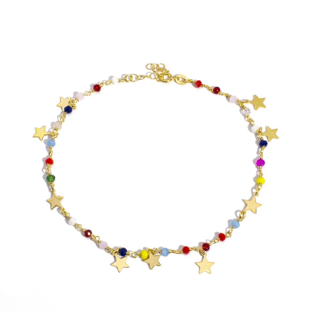 Braccialetto Di Cavigliera Di Conchiglie Di Perle Nappe Di Stelle - 5