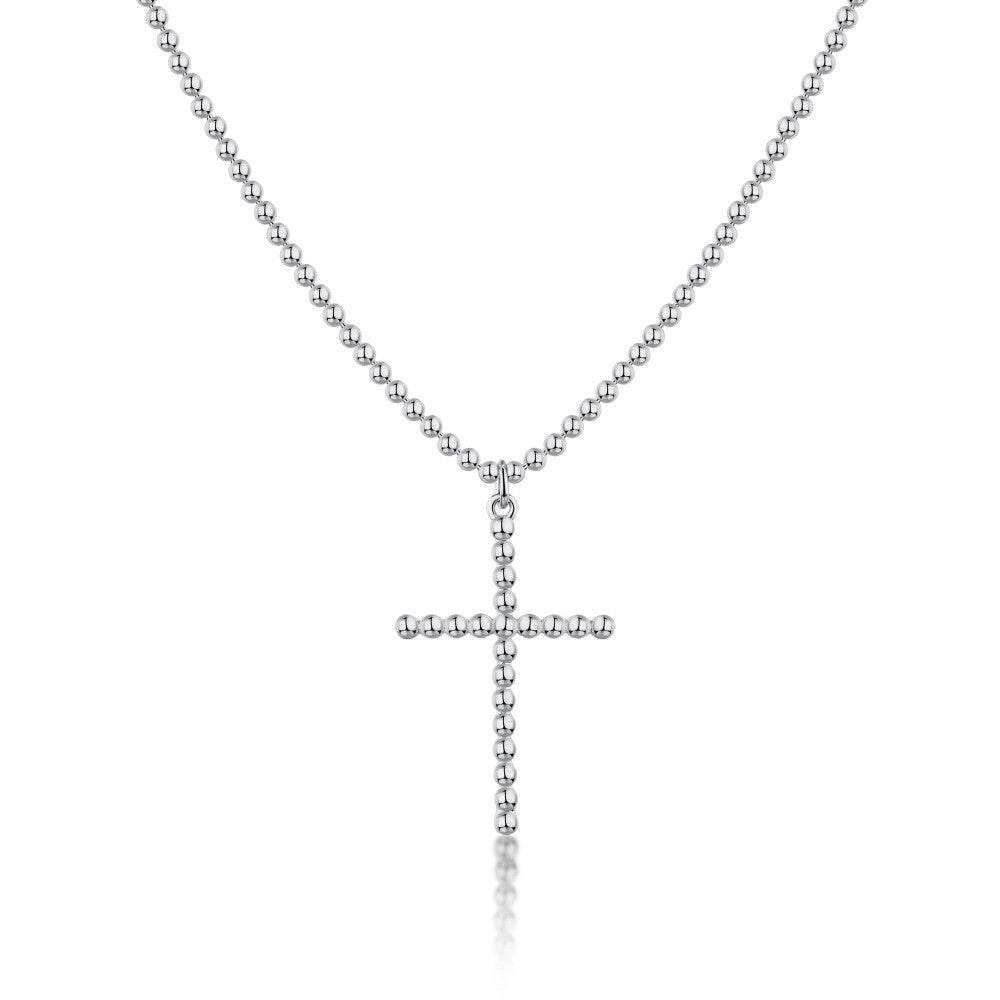 Collana a sfere con croce