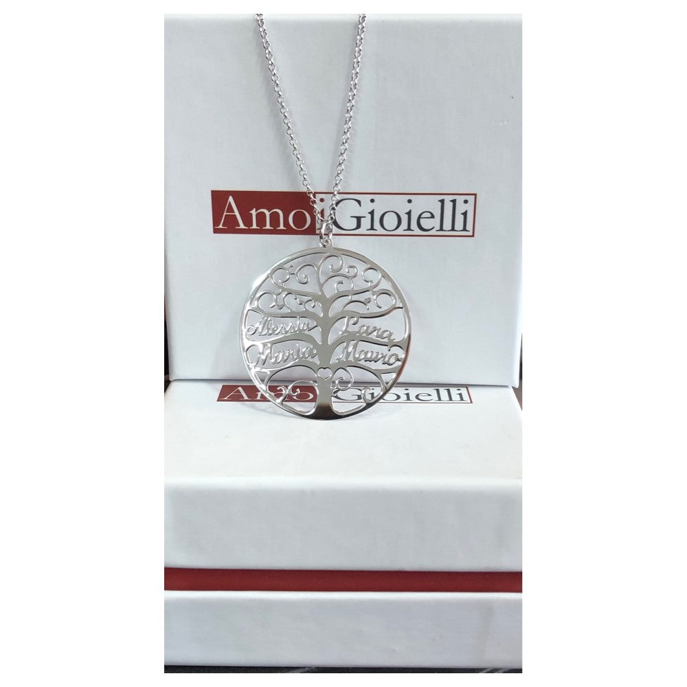 Collana Albero Della Vita In Argento 925 Con Ciondolo - Gioiello Wanda Plata Per Donna