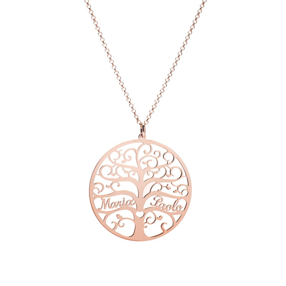 Collana Albero della Vita con Aureola Acciaio 316 L Collana Albero della Vita con Aureola Acciaio 316 L