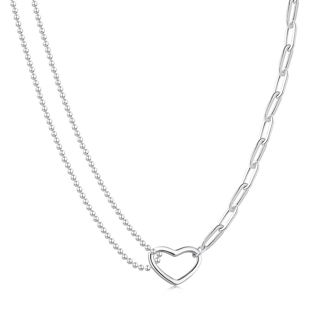 Collana combinata con cuore