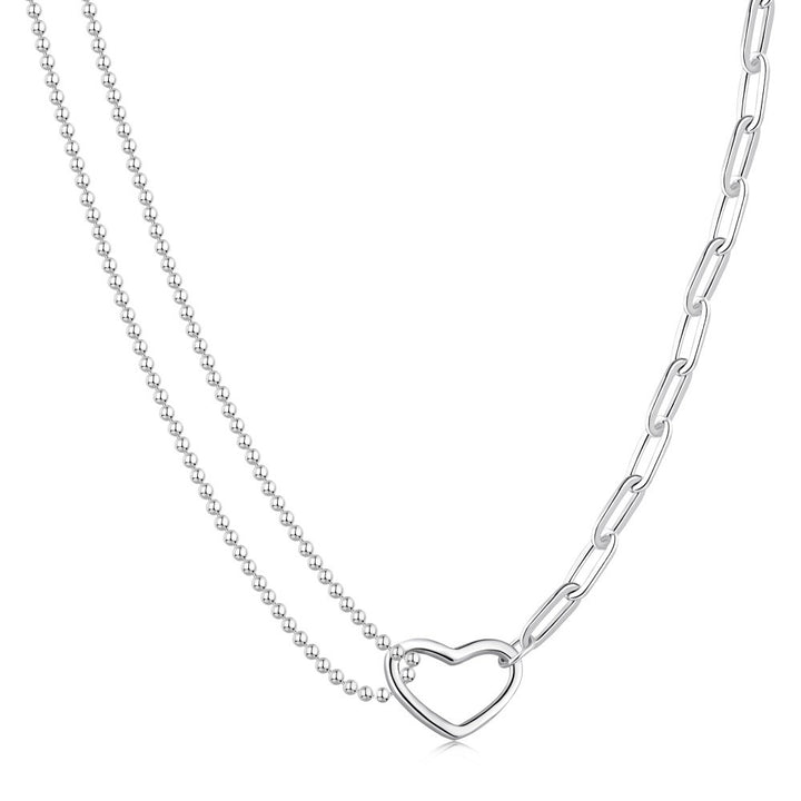 Collana combinata con cuore