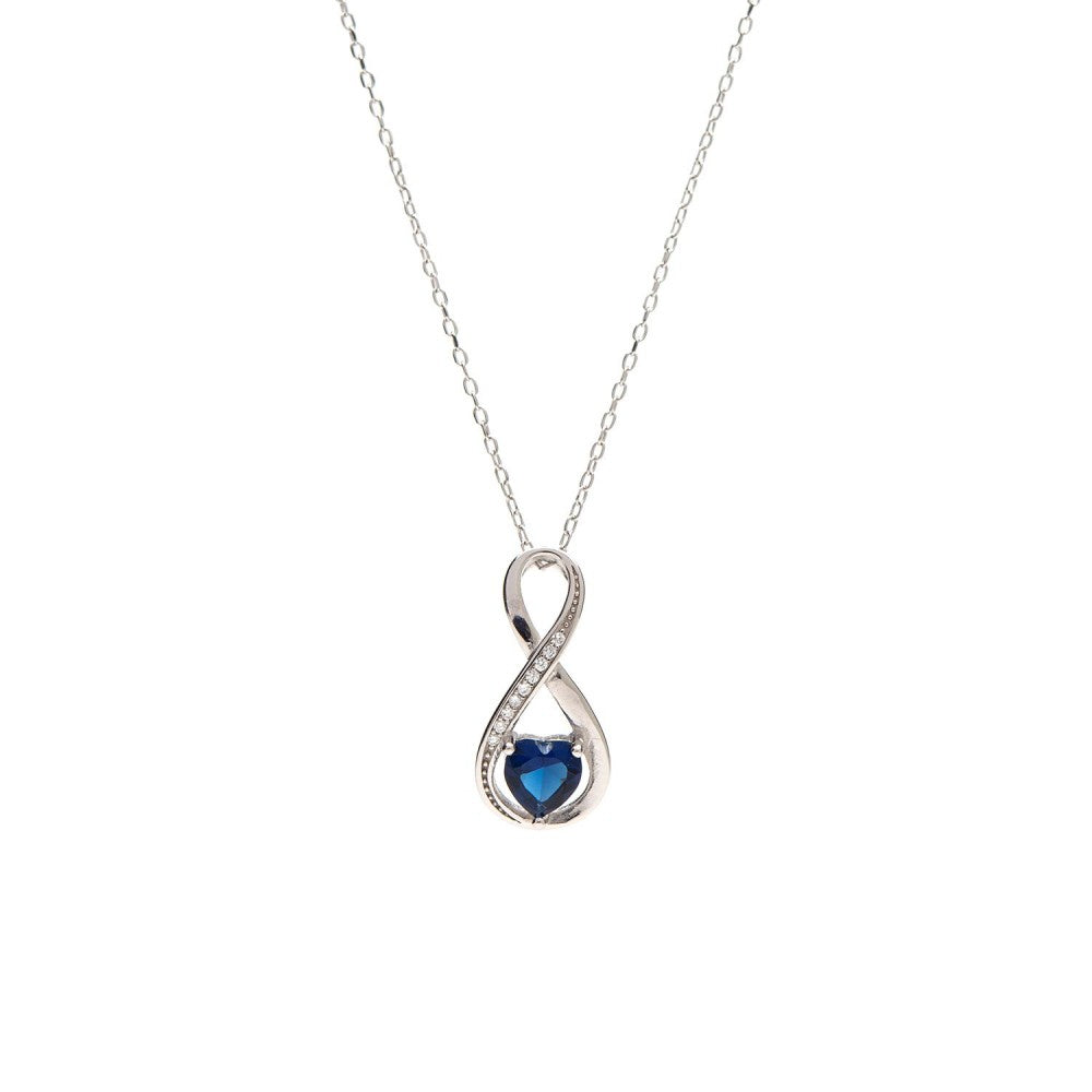 Copia del Collana infinito con pietra cuore blu – Amo i Gioielli