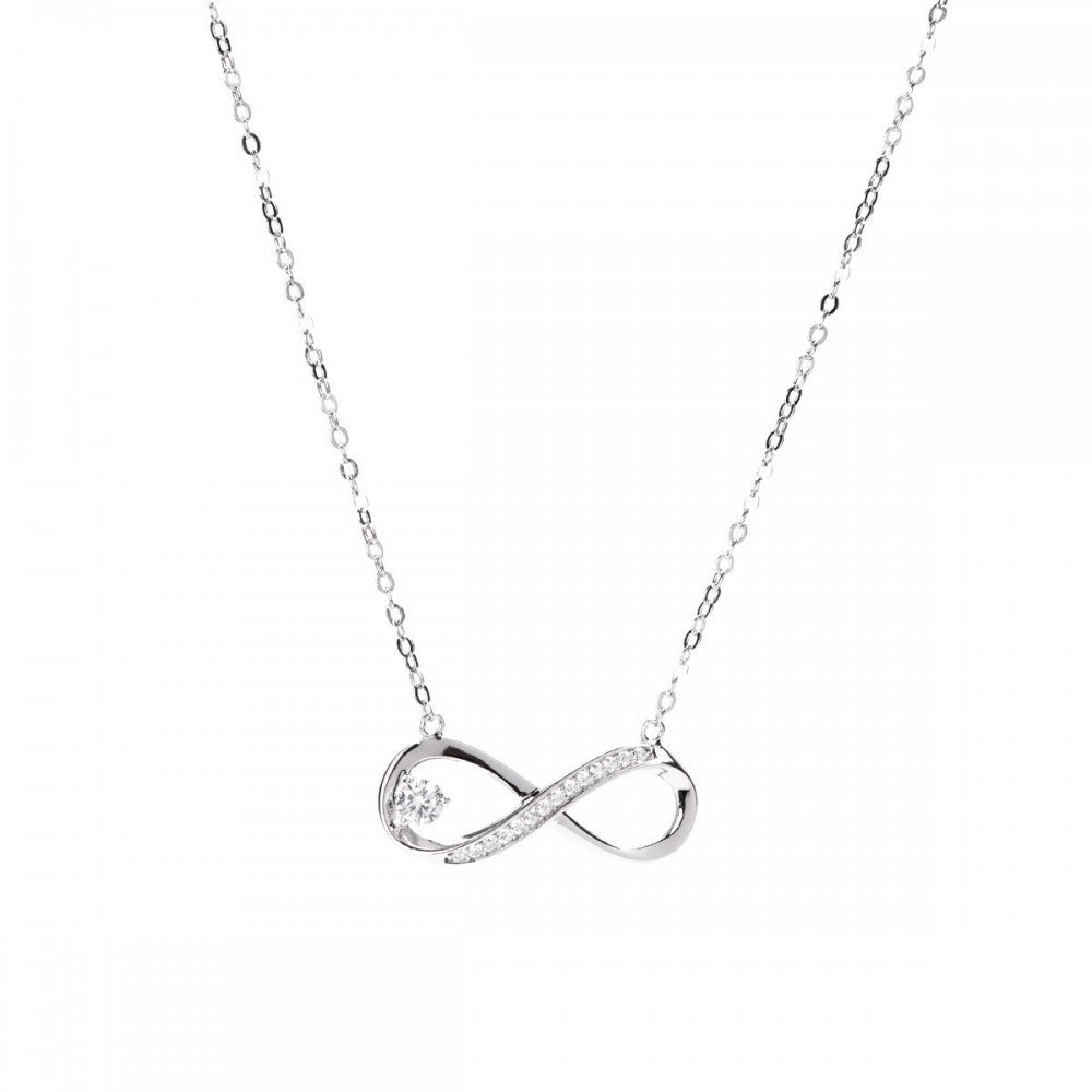 Collana infinito pietre bianche
