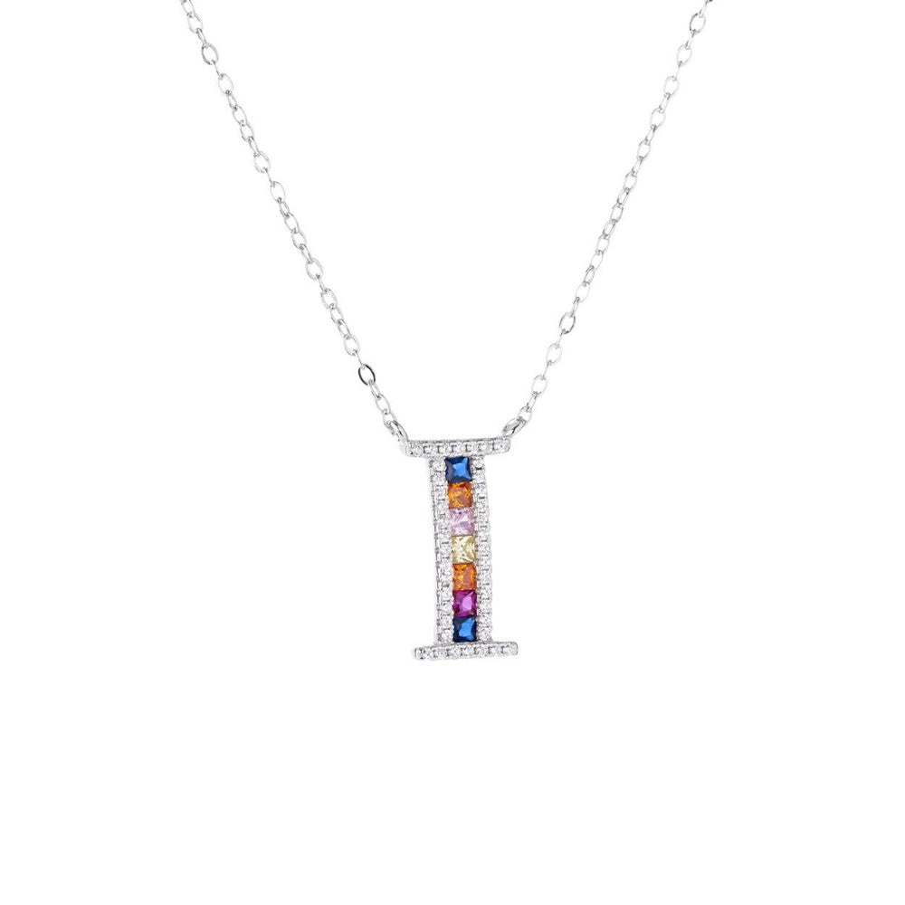 Collana lettera multicolor