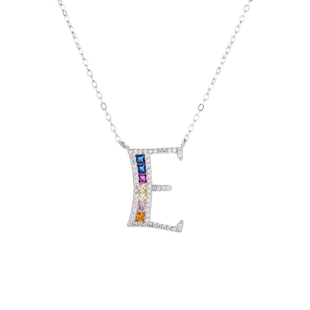 Collana lettera multicolor