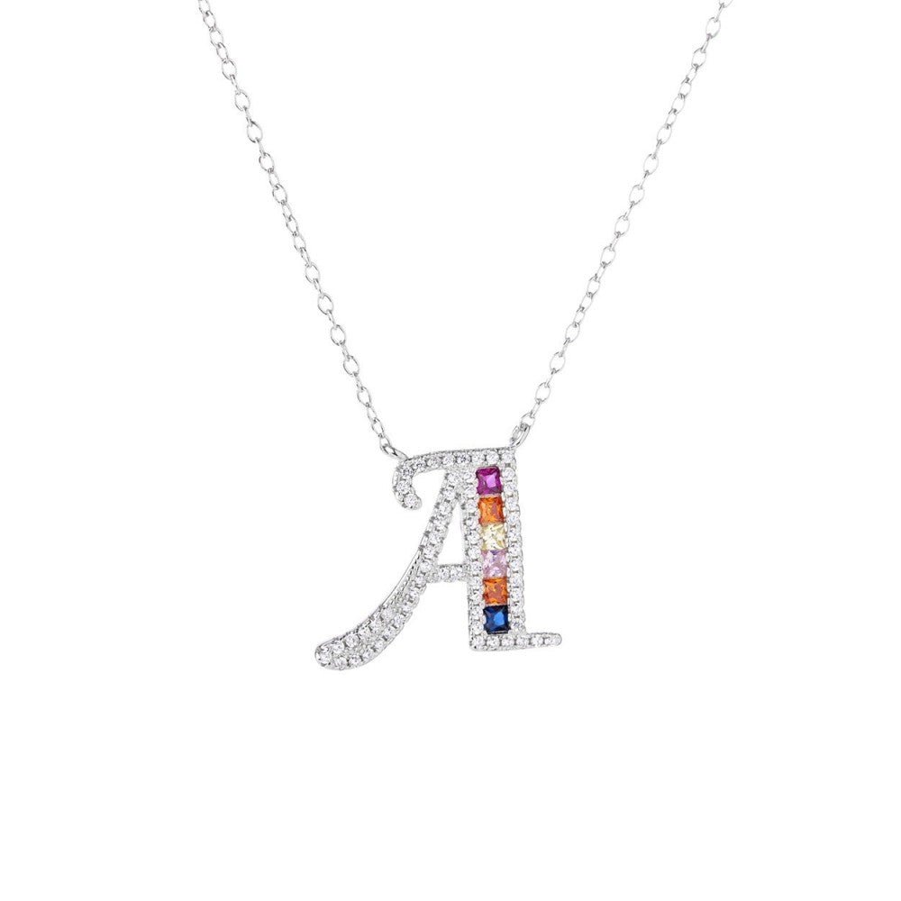 Collana lettera multicolor