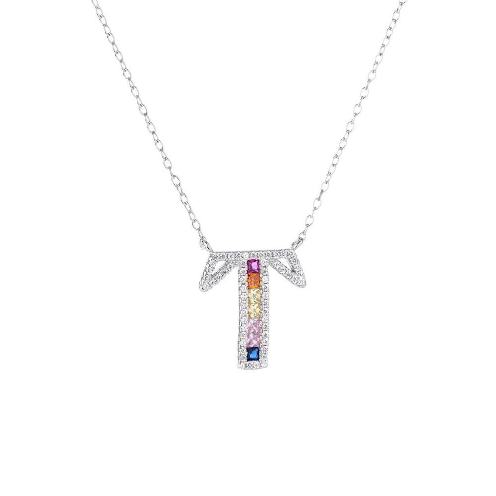 Collana lettera multicolor