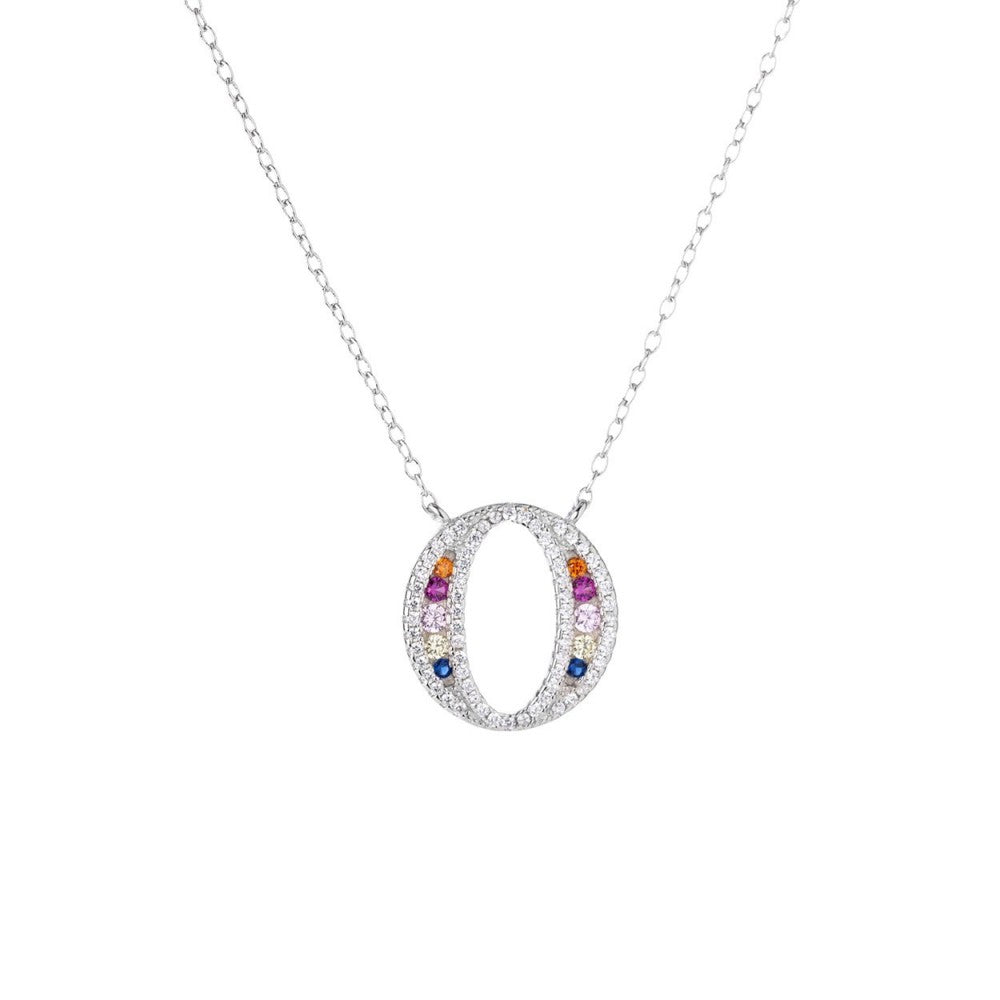 Collana lettera multicolor