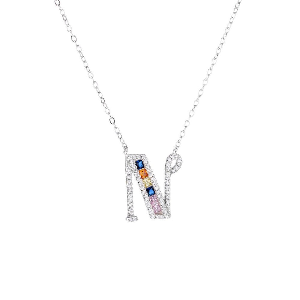 Collana lettera multicolor