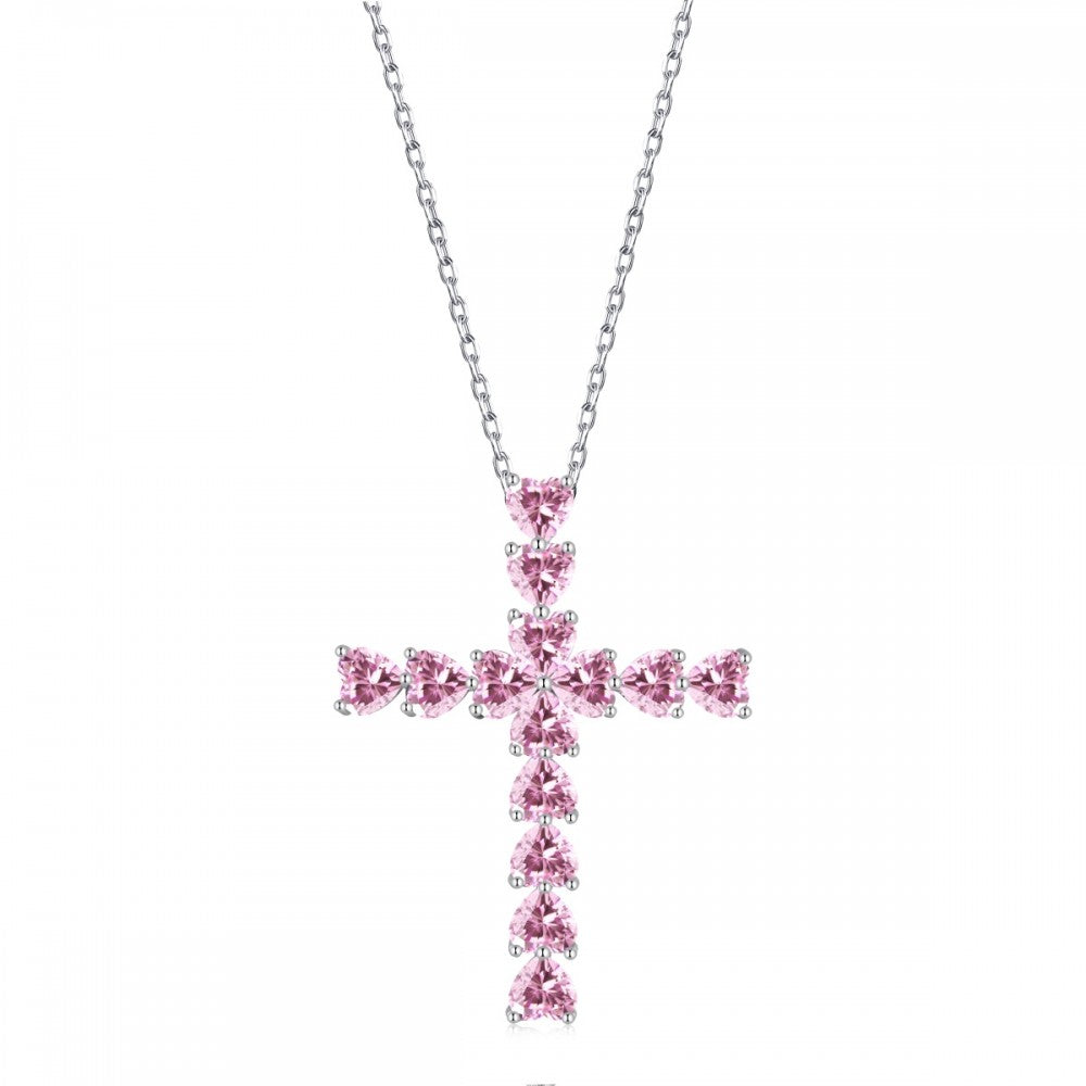 POPLYKE Collana a croce per donna in argento Sterling da POPLYKE Collana a croce per donna in argento Sterling da