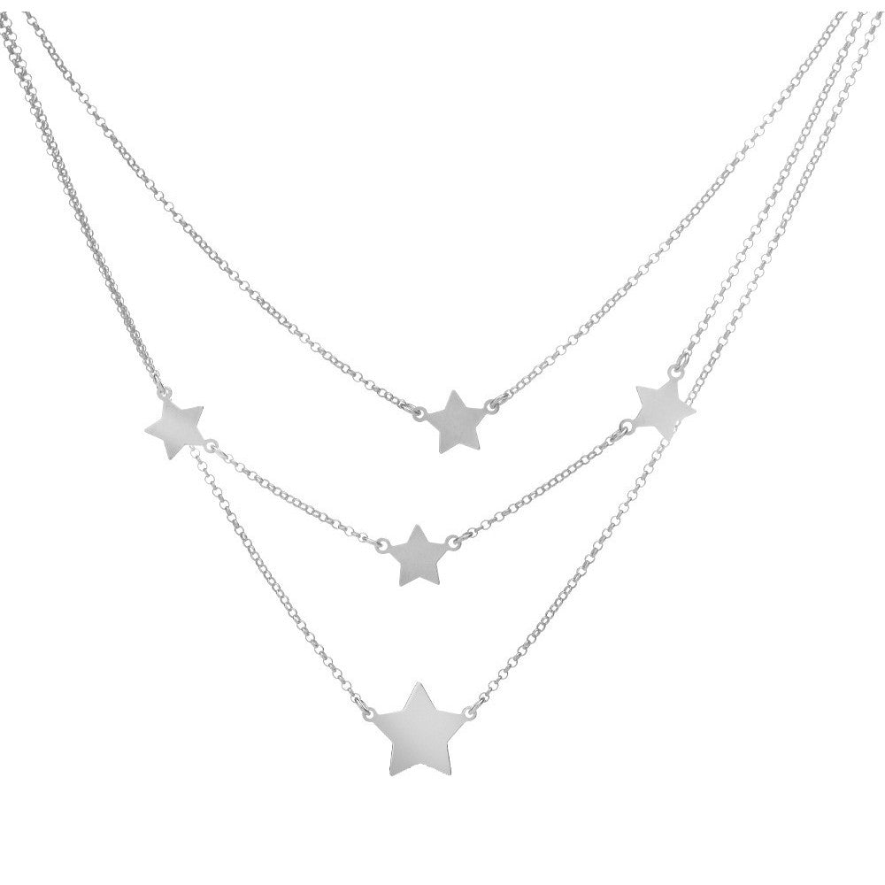 Collana tre fili con  stelle