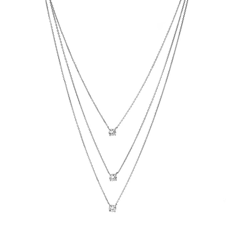 Collana tre fili con triplo punto luce