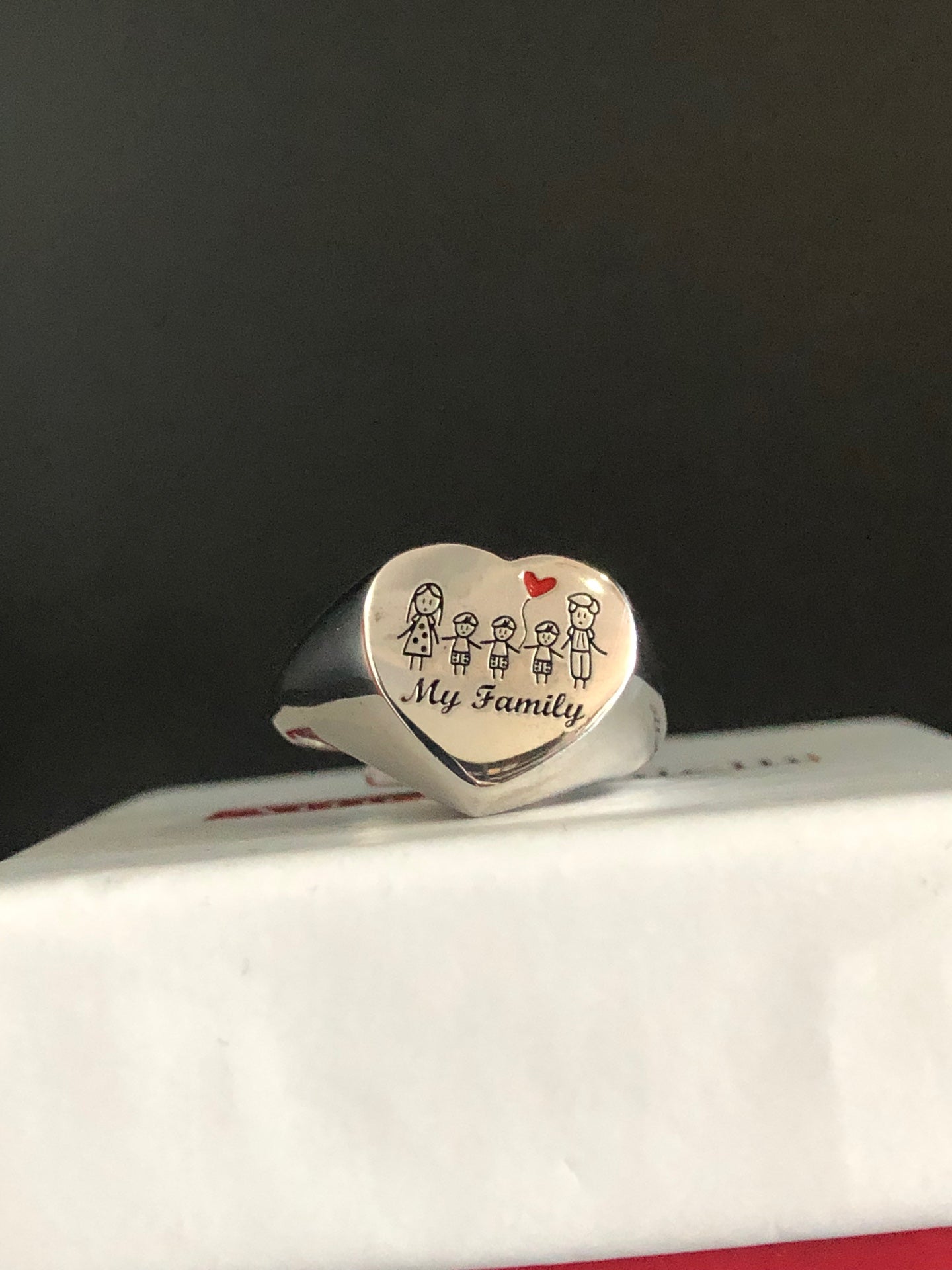 Anello chevalier my family tre bambini