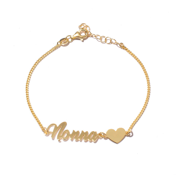 Bracciale Nonna con cuore inciso