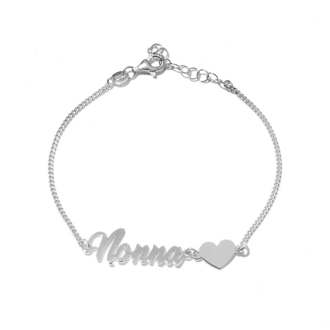 Bracciale Nonna con cuore inciso