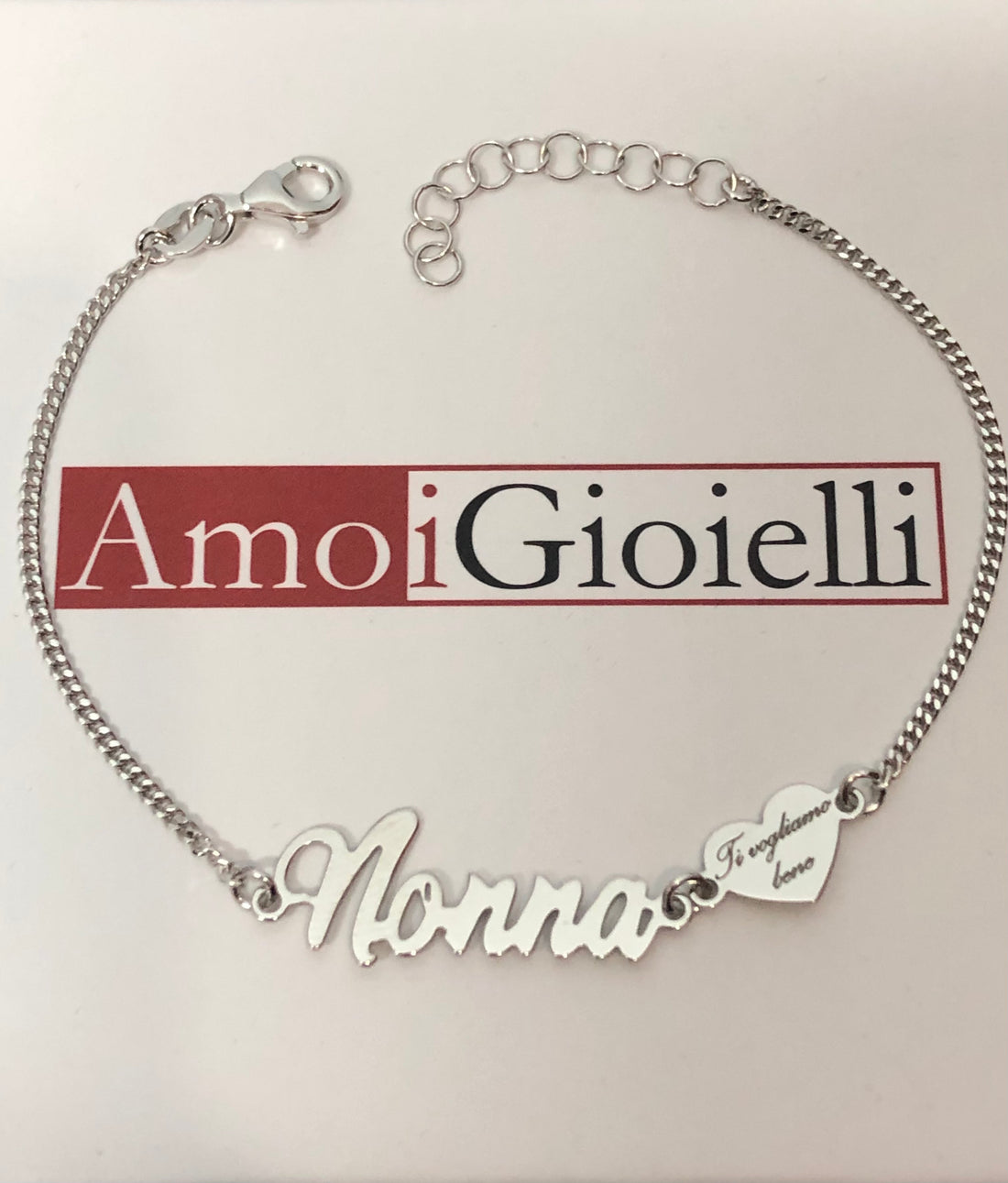 Bracciale nonna con cuore ti vogliamo bene