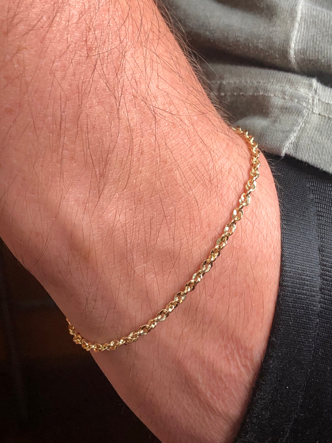 Bracciale fune corda lucido in oro 18kt