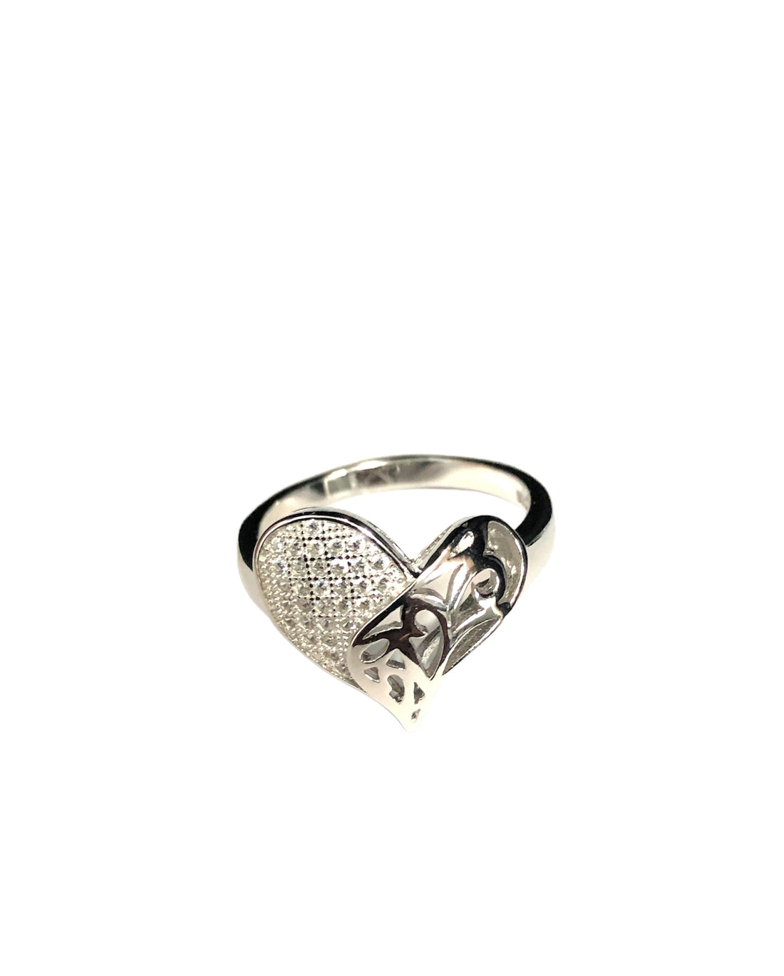 Anello cuore con pietre