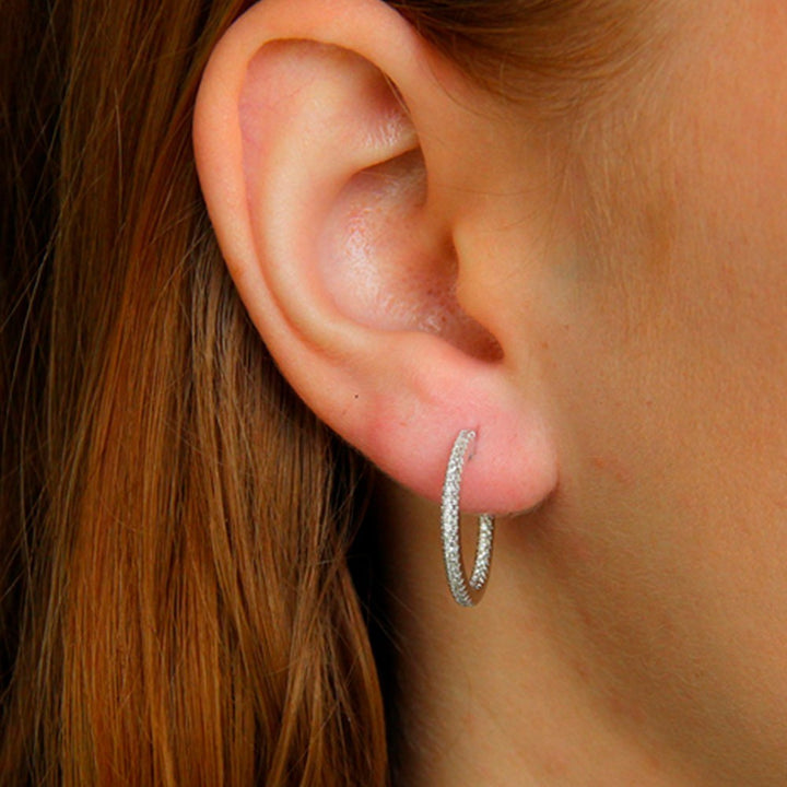 Orecchini cerchio pietre