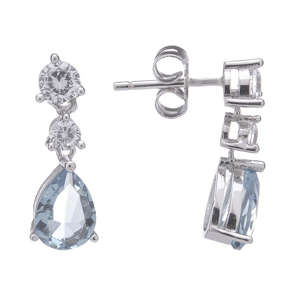 Orecchini goccia acquamarina