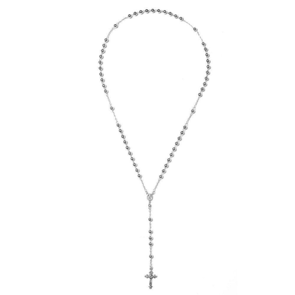 Collana rosario sfere 6 mm