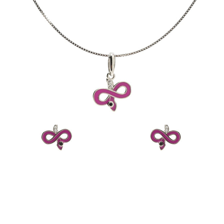 Set bambina con serpente fucsia